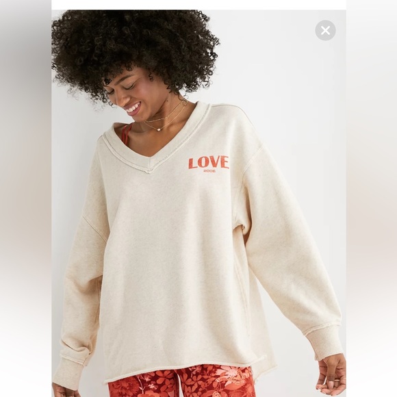 Aerie Size Oversized Sweatshirt Style Top size M NWT - Picture 3 of 9